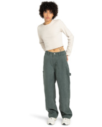 5 Carpenter Canvas W - Pantalon baggy pour Femme Noir ELJNP00127 Element