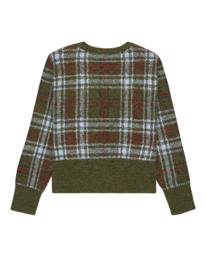 6 Plaid Cardigan W - Casaco de malha para mulher Marrom ELJSW00113 Element