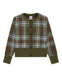 5 Plaid Cardigan W - Casaco de malha para mulher Marrom ELJSW00113 Element