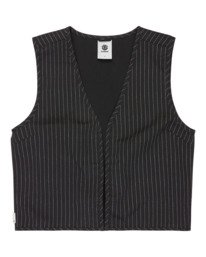 5 Tie Front W - Gestreiftes Top f&uuml;r Frauen Schwarz ELJWT00118 Element