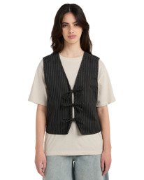 0 Tie Front W - Gestreiftes Top f&uuml;r Frauen Schwarz ELJWT00118 Element