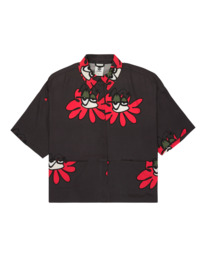 6 Boxy Front - Camicia a maniche corte da Donna Black ELJWT00120 Element