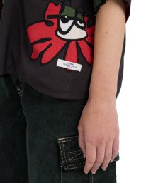 3 Boxy Front - Camicia a maniche corte da Donna Black ELJWT00120 Element