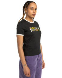 3 Yarnhill Ringer - Short Sleeves T-Shirt for Women Black ELJZT00138 Element