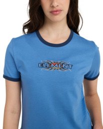 2 Yarnhill Ringer - T-Shirt &agrave; manches courtes pour Femme Bleu ELJZT00147 Element