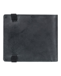 2 Strapper - Zweifach faltbares Portemonnaie aus Leder Schwarz ELYAA00140 Element