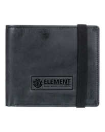 0 Strapper - Zweifach faltbares Portemonnaie aus Leder Schwarz ELYAA00140 Element