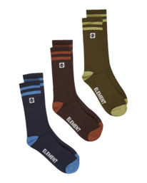0 2Tone Icon 3Pk - Skate Socks for Men Black ELYAA00200 Element