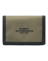 0 Skateboard Co - Portefeuille 3 volets pour Homme Vert ELYAA00203 Element