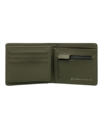 1 Double Icon - Stabile große dreifach faltbare Geldbörse für Männer Grün ELYAA00219 Element