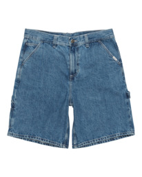 0 Carpenter 20" - Zimmermanns-Jeansshorts für Männer Blau ELYDS00102 Element