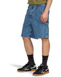 3 Carpenter 20" - Zimmermanns-Jeansshorts für Männer Blau ELYDS00102 Element