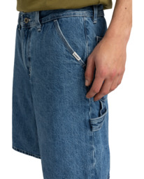 4 Carpenter 20" - Zimmermanns-Jeansshorts für Männer Blau ELYDS00102 Element