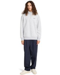 5 Element Co - Felpa con cerniera a un quarto da Uomo Gray ELYFT00178 Element