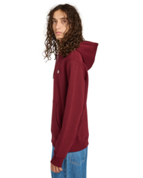 3 Icon Embroidery Po - Hoodie for Men Red ELYFT00198 Element