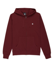 0 Icon Embroidery - Zip Sweatshirt for Men Red ELYFT00199 Element