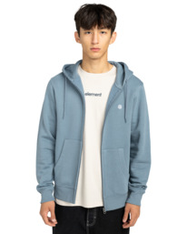 2 Icon Embroidery - Sweatshirt mit Reißverschluss für Männer Blau ELYFT00199 Element