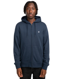 2 Cornell Classic - Zip-Up Hoodie for Men Blue ELYFT00199 Element