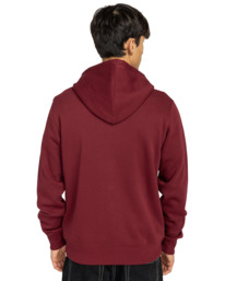 7 Icon Embroidery - Zip Sweatshirt for Men Red ELYFT00199 Element