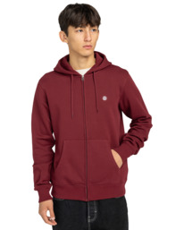 5 Icon Embroidery - Zip Sweatshirt for Men Red ELYFT00199 Element