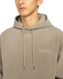 4 Serif Corduroy Po - Felpa con cappuccio da Uomo Beige ELYFT00201 Element
