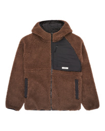 0 Wolfe Sherpa - Sweat à capuche réversible en sherpa pour Homme Marron ELYJK00225 Element