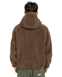 8 Wolfe Sherpa - Sweat à capuche réversible en sherpa pour Homme Marron ELYJK00225 Element