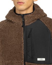 4 Wolfe Sherpa - Sweat à capuche réversible en sherpa pour Homme Marron ELYJK00225 Element