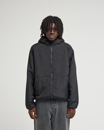 7 Wolfe Sherpa - Sweat à capuche réversible en sherpa pour Homme Noir ELYJK00225 Element