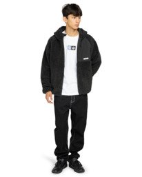 7 Wolfe Sherpa - Reversible Sherpa Hoodie for Men Black ELYJK00225 Element