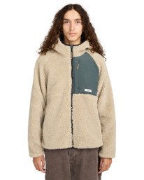 4 Wolfe Sherpa - Reversible Sherpa Hoodie for Men Beige ELYJK00225 Element