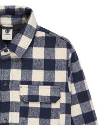 2 Lodge Check - Padded Overshirt for Men Blue ELYJK00282 Element