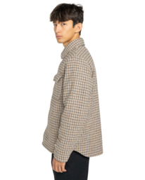3 Lodge Check - Padded Overshirt for Men Brown ELYJK00282 Element