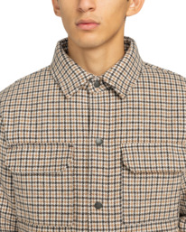 4 Lodge Check - Padded Overshirt for Men Brown ELYJK00282 Element