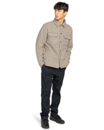 7 Lodge Check - Padded Overshirt for Men Brown ELYJK00282 Element