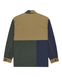 1 Crossroads Patchwork Overshirt - Überhemd für Männer Schwarz ELYJK00284 Element
