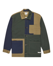 0 Crossroads Patchwork Overshirt - Überhemd für Männer Schwarz ELYJK00284 Element