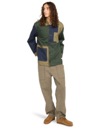 8 Crossroads Patchwork Overshirt - Überhemd für Männer Schwarz ELYJK00284 Element