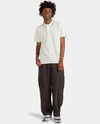 5 Myloh - Short Sleeve Polo Shirt for Men White ELYKT00128 Element
