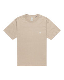 0 Icon Embroidery - Short Sleeve T-Shirt for Men Beige ELYKT00168 Element