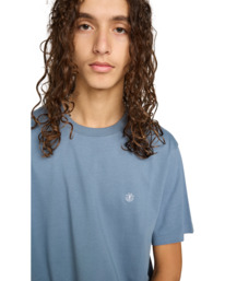 5 Icon Embroidery - Maglietta a maniche corte da Uomo Blue ELYKT00168 Element