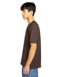 4 Icon Embroidery - Maglietta a maniche corte da Uomo Brown ELYKT00168 Element