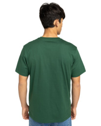 6 Icon Embroidery - T-Shirt à manches courtes pour Homme Vert ELYKT00168 Element
