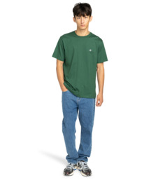 5 Icon Embroidery - T-Shirt à manches courtes pour Homme Vert ELYKT00168 Element