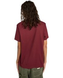 6 Icon Embroidery - Camiseta de manga corta para hombre Rojo ELYKT00168 Element