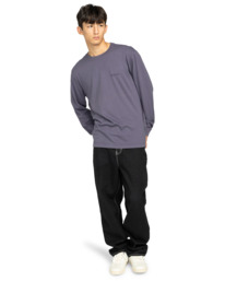 5 Lowcase Pigment - T-shirt manches longues pour Homme Noir ELYKT00176 Element