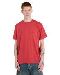2 Lowcase Pigment - Short Sleeve T-Shirt for Men Red ELYKT00177 Element