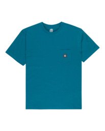 0 Icon Label Pocket - Short Sleeve T-Shirt for Men Blue ELYKT00198 Element
