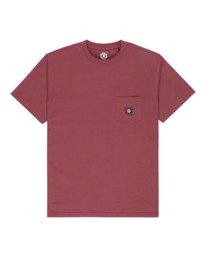 0 Icon Label Pocket - Short Sleeve T-Shirt for Men Purple ELYKT00198 Element