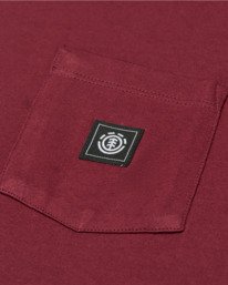 3 Icon Label Pocket - Short Sleeve T-Shirt for Men Red ELYKT00198 Element